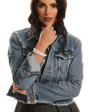 Load image into Gallery viewer, She's an Icon Tennis Bracelet - Gold|White Diamondettes