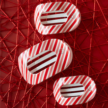 Load image into Gallery viewer, Flat Round Hair Clip | Large | Candy Cane Crush