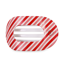 Load image into Gallery viewer, Flat Round Hair Clip | Large | Candy Cane Crush