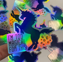 Load image into Gallery viewer, I'm Too Magical For This Vinyl Sticker 10 Pack Christmas Gifts