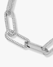 Load image into Gallery viewer, Carrie Pavé Chain Link Bracelet - Silver|White Diamondettes