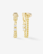 Load image into Gallery viewer, Baby Julian Loves Diamonds Soft Hoops - Gold|White Diamondettes