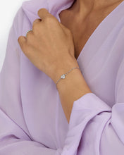 Load image into Gallery viewer, Baby Love Letters Heart Bracelet - Silver|White Diamondettes
