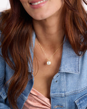 Load image into Gallery viewer, Baby Love Letters Medallion Necklace - Gold|White Diamondettes