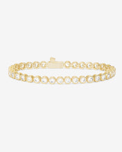 Load image into Gallery viewer, Baroness Tennis Bracelet - Gold|White Diamondettes