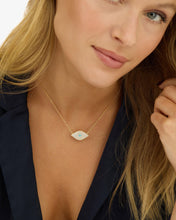 Load image into Gallery viewer, Blue Opal Evil Eye Necklace - Gold|Blue Opal