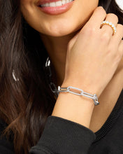 Load image into Gallery viewer, Carrie Pavé Chain Link Bracelet - Silver|White Diamondettes