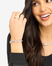 Load image into Gallery viewer, Carrie Pavé Chain Link Bracelet - Silver|White Diamondettes