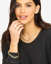 Load image into Gallery viewer, Carrie Pavé Chain Necklace - Gold|White Diamondettes