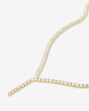 Load image into Gallery viewer, Duchess Lariat Tennis Necklace - Gold|White Diamondettes