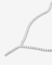 Load image into Gallery viewer, Duchess Lariat Tennis Necklace - Silver|White Diamondettes