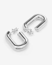 Load image into Gallery viewer, Frankie Chain Huggies - Silver