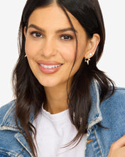 Load image into Gallery viewer, Gabriella Pavé Spiked Hoops - Gold|White Diamondettes