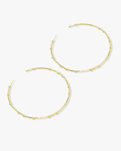 Load image into Gallery viewer, Big Ass Hoops 3" - Gold|White Diamondettes