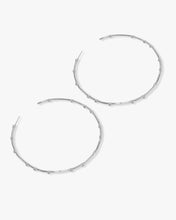 Load image into Gallery viewer, Big Ass Hoops 3" - Silver|White Diamondettes