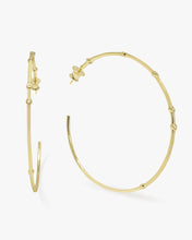 Load image into Gallery viewer, Big Ass Hoops 2.5" - Gold|White Diamondettes