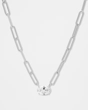 Load image into Gallery viewer, Hello Gorgeous Samantha Chain Necklace - Silver|White Diamondettes