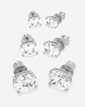 Load image into Gallery viewer, Hello Gorgeous Stud Set - Silver|White Diamondettes