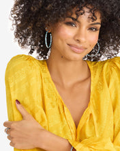 Load image into Gallery viewer, Isla Hoops 2" - Silver|Blue Opal