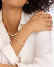 Load image into Gallery viewer, Isla Tennis Bracelet - Gold|White Diamondettes