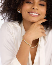 Load image into Gallery viewer, Isla Tennis Bracelet - Gold|White Diamondettes