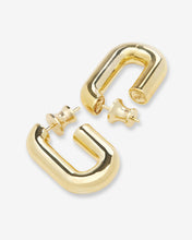 Load image into Gallery viewer, Lil Frankie Chain Huggies - Gold