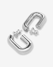 Load image into Gallery viewer, Lil Frankie Chain Huggies - Silver