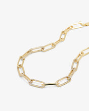Load image into Gallery viewer, Carrie Pavé Chain Necklace - Gold|White Diamondettes