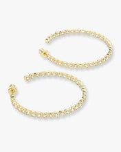 Load image into Gallery viewer, Baroness Hoops 2" - Gold|White Diamondettes