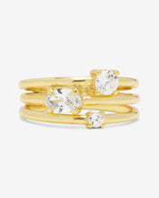 Load image into Gallery viewer, Nina Stacked Ring - Gold|White Diamondettes