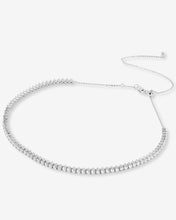 Load image into Gallery viewer, Not Your Basic Tennis Choker - Silver|White Diamondettes
