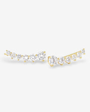 Load image into Gallery viewer, Not Your Basic Ear Crawler - Gold|White Diamondettes