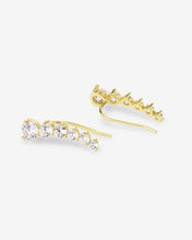 Load image into Gallery viewer, Not Your Basic Ear Crawler - Gold|White Diamondettes