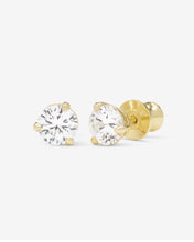 Load image into Gallery viewer, Not Your Basic 6mm Studs - Gold|White Diamondettes