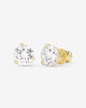 Load image into Gallery viewer, Not Your Basic 8mm Studs - Gold|White Diamondettes