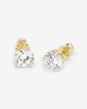 Load image into Gallery viewer, Not Your Basic 8mm Studs - Gold|White Diamondettes