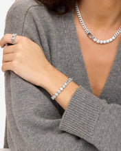 Load image into Gallery viewer, Pavé Julian Loves Diamonds Bracelet - Silver|White Diamondettes