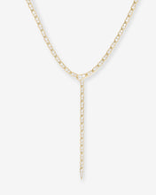 Load image into Gallery viewer, Pavé Serpent Lariat Necklace - Gold|White Diamondettes
