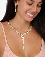 Load image into Gallery viewer, Pavé XL Serpent Lariat - Gold|White Diamondettes