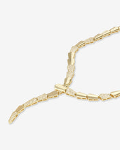 Load image into Gallery viewer, Pavé XL Serpent Lariat - Gold|White Diamondettes