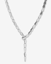 Load image into Gallery viewer, Pavé XL Serpent Lariat - Silver|White Diamondettes