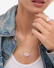 Load image into Gallery viewer, Rose Evil Eye Necklace - Silver|Pink Sapphire