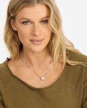 Load image into Gallery viewer, Samantha Loves You More Necklace - Silver|White Diamondettes
