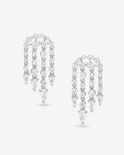 Load image into Gallery viewer, She's Arrived Chandelier Earrings - Silver|White Diamondettes