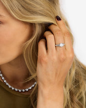 Load image into Gallery viewer, She's a Boss Signet Ring - Silver|White Diamondettes