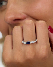 Load image into Gallery viewer, The Maven Ring - Silver|Blue Sapphire