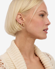 Load image into Gallery viewer, "They're So Cute" Huggie Set - Gold|White Diamondettes