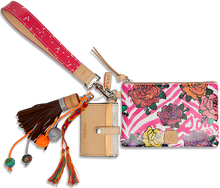 Load image into Gallery viewer, FLORAL AND COLORFUL WRISTLET WALLET CALLED "FRUTTI COMBI"