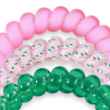 Load image into Gallery viewer, Spiral Hair Coils | Large | Merry Pinkmas Hair Ties