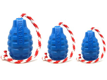 Load image into Gallery viewer, USA-K9 Grenade Durable Rubber Chew Toy, Treat Dispenser, Reward Toy, Tug Toy, and Retrieving Toy